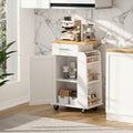 Rolling Kitchen Island Cart with Storage Cabinet