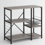 Kitchen Bakers Rack Coffee Bar Microwave Stand Storage Rack