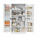 Walsunny 47-Inch Farmhouse Kitchen Pantry Storage Cabinet with Adjustable Shelves