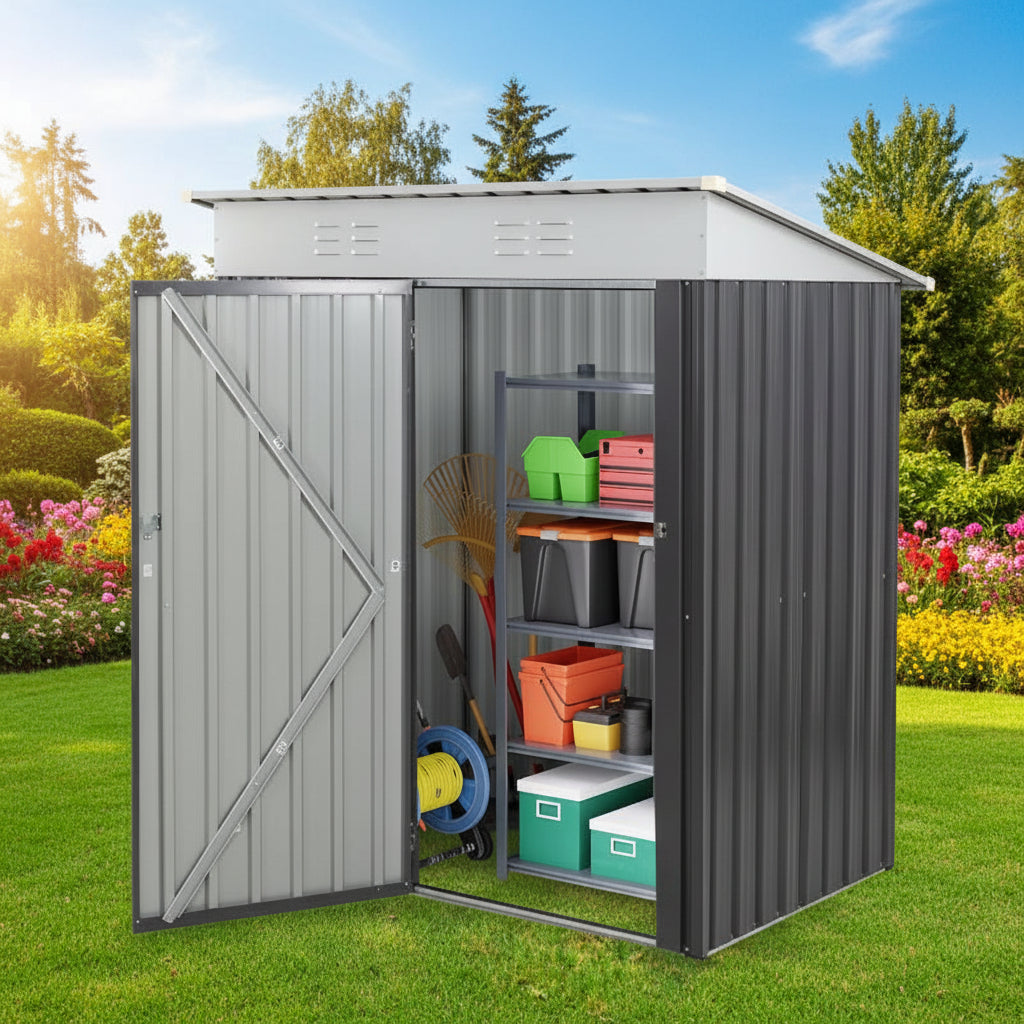 Outdoor Steel Storage Shed for Garden & Backyard