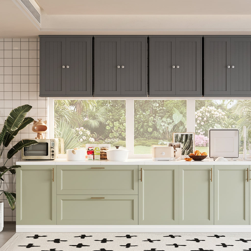 Bathroom Wall-Mounted Cabinet with 2 Doors and Storage Shelves