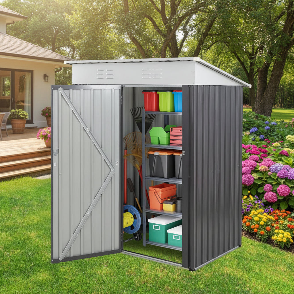 Outdoor Steel Storage Shed for Garden & Backyard