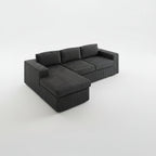 Cloud Modular Sectional Sofa L Shaped Corduroy Deep Seat
