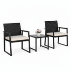 Outdoor Wicker Bistro Set Two Chairs Outdoor Patio Table