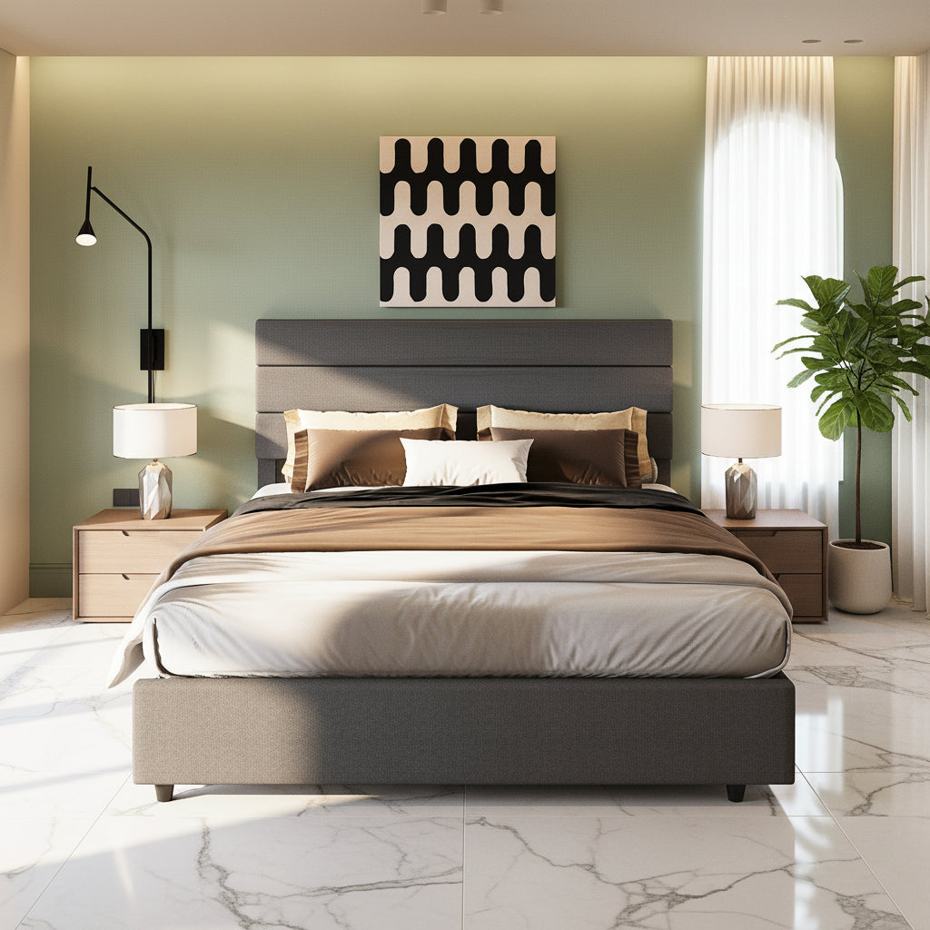 Platform Bed Frame with 4 Large Storage Drawers