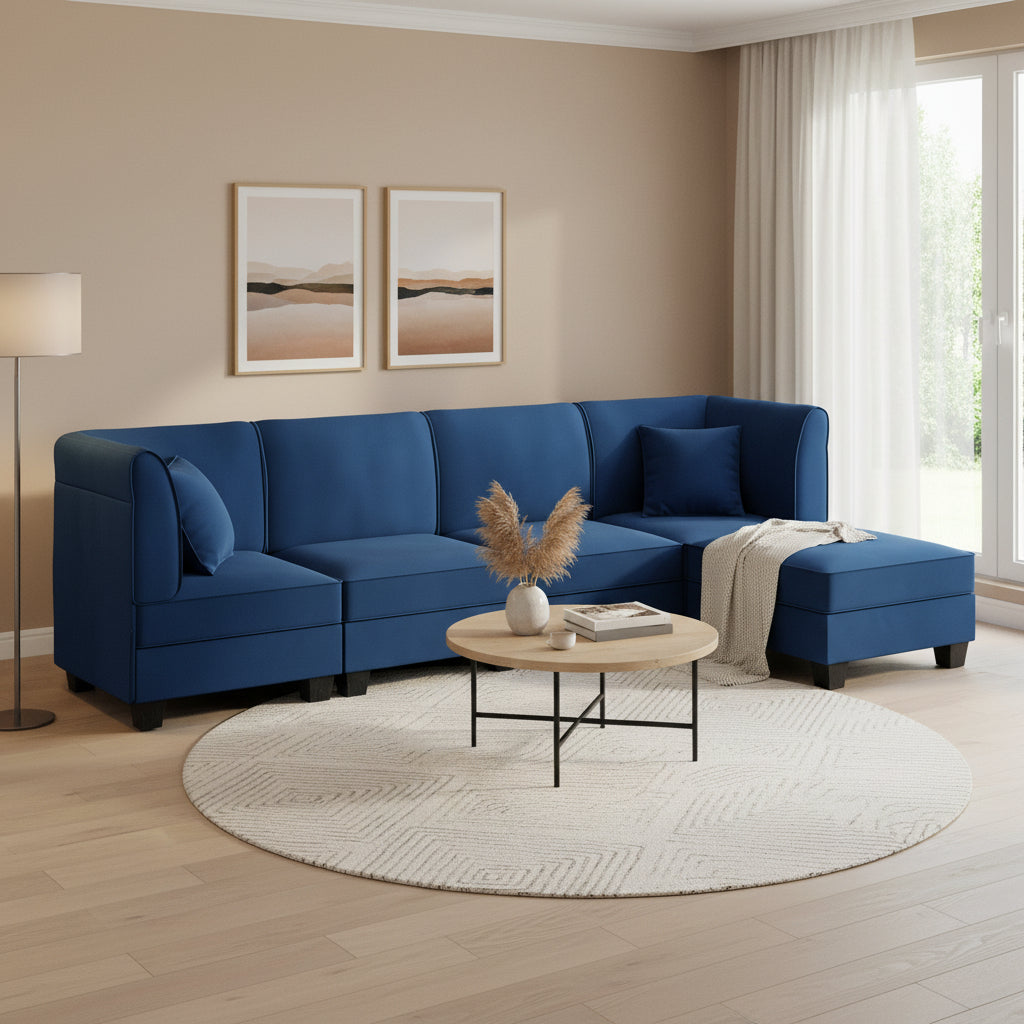 6-Seat U-Shaped Convertible Sectional Sofa
