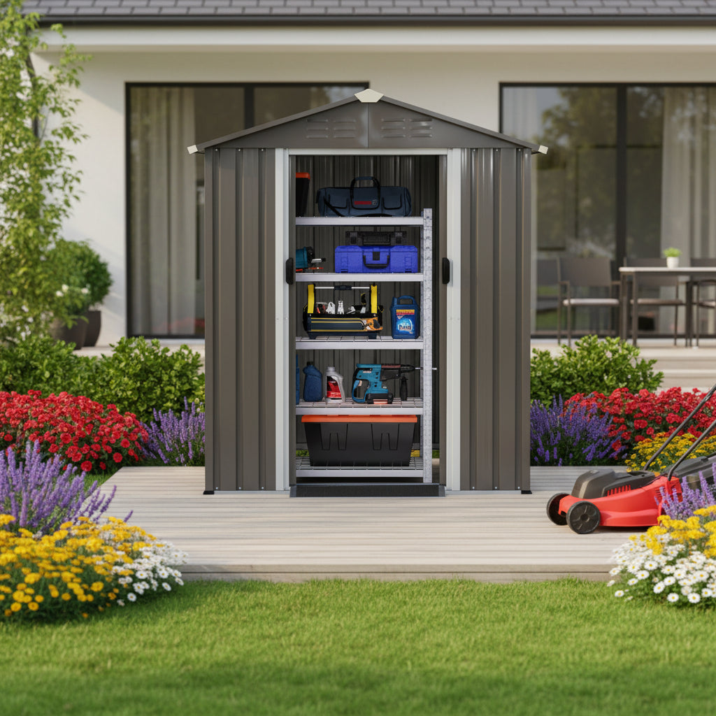 Outdoor Steel Storage Shed for Garden & Backyard