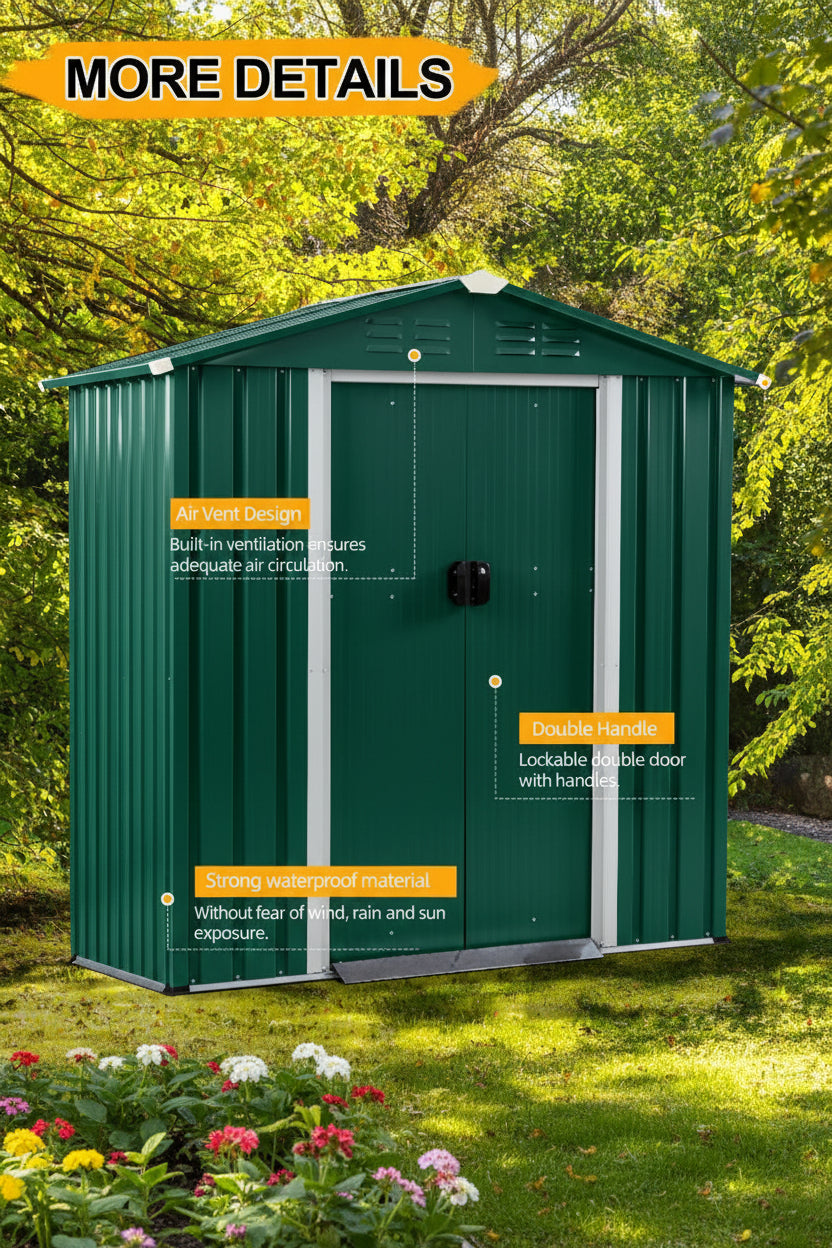 Outdoor Steel Storage Shed for Garden & Backyard
