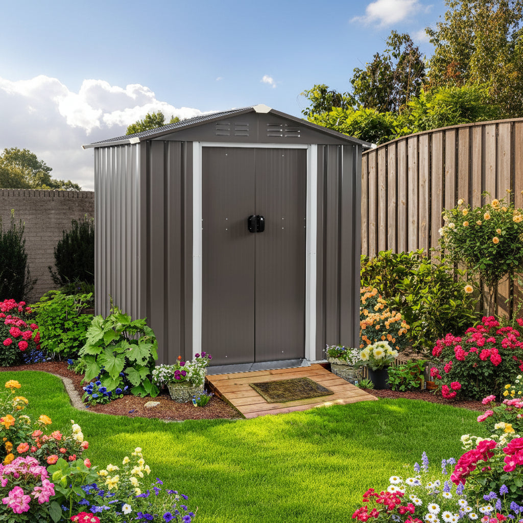 Outdoor Steel Storage Shed for Garden & Backyard
