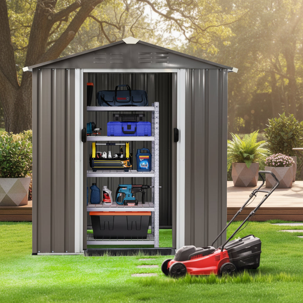 Outdoor Steel Storage Shed for Garden & Backyard