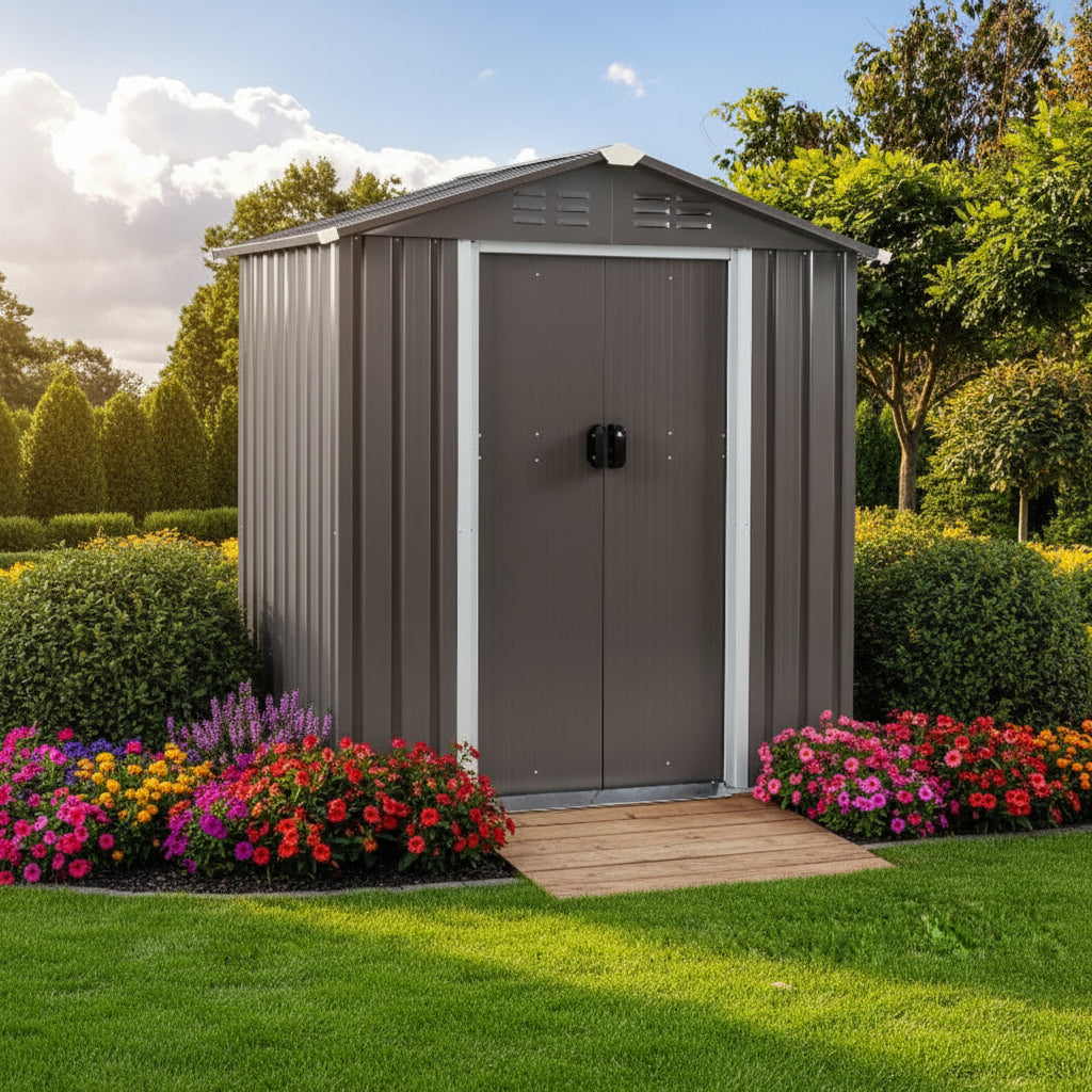 Outdoor Steel Storage Shed for Garden & Backyard