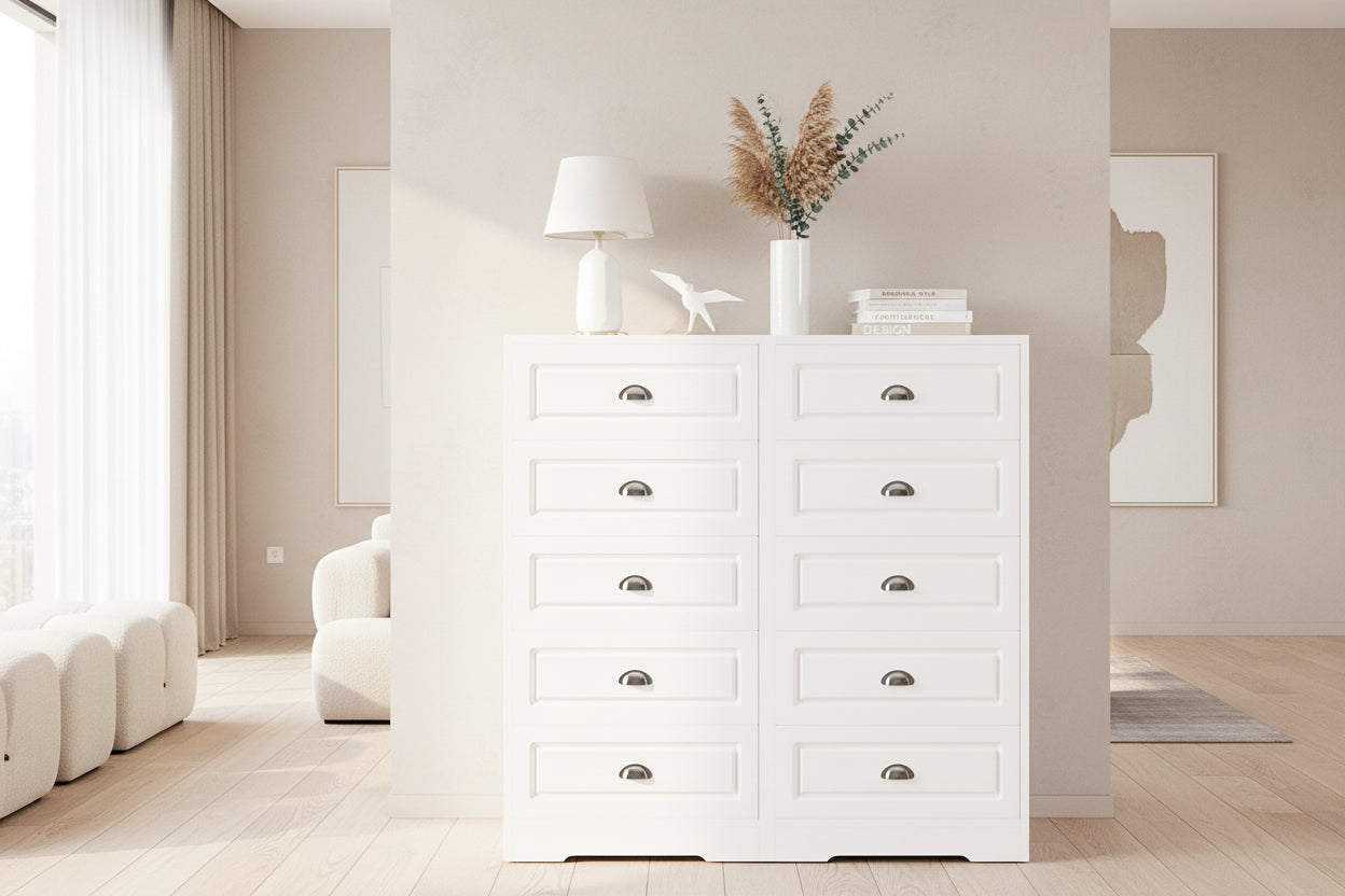 Walsunny Tall 5-Drawer Vertical Dresser for Bedroom Storage