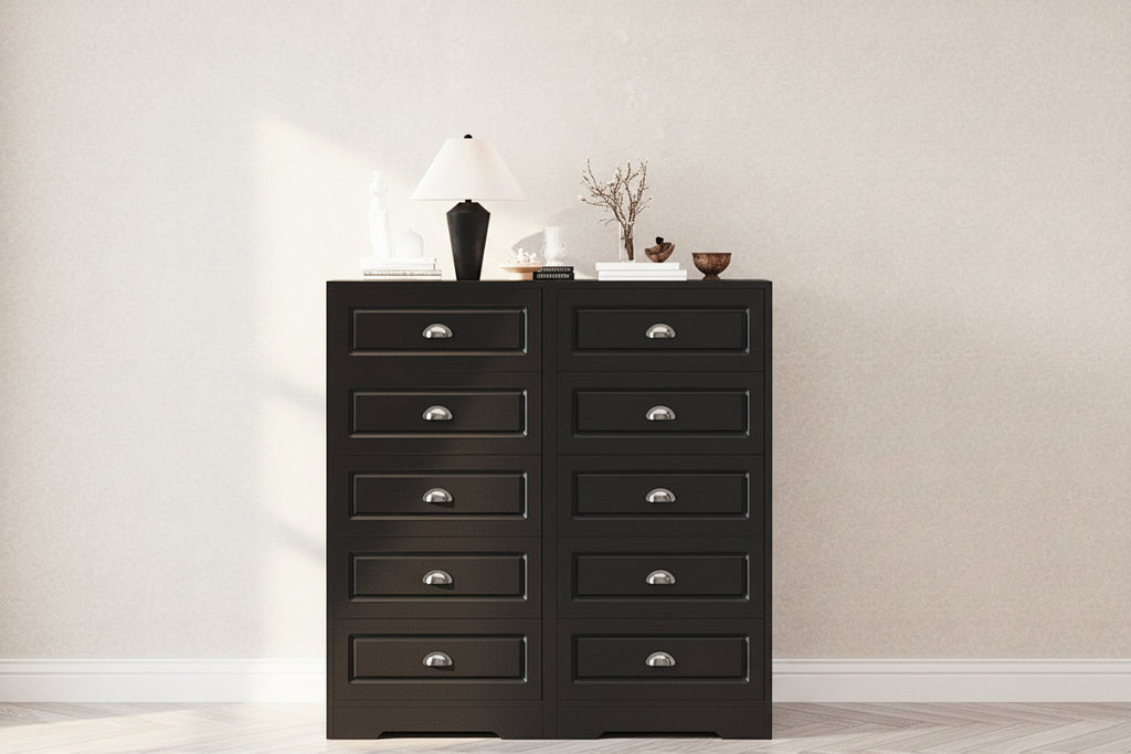 Walsunny Tall 5-Drawer Vertical Dresser for Bedroom Storage