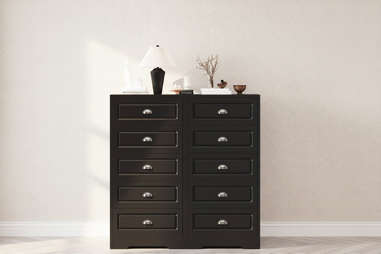 Walsunny Tall 5-Drawer Vertical Dresser for Bedroom Storage