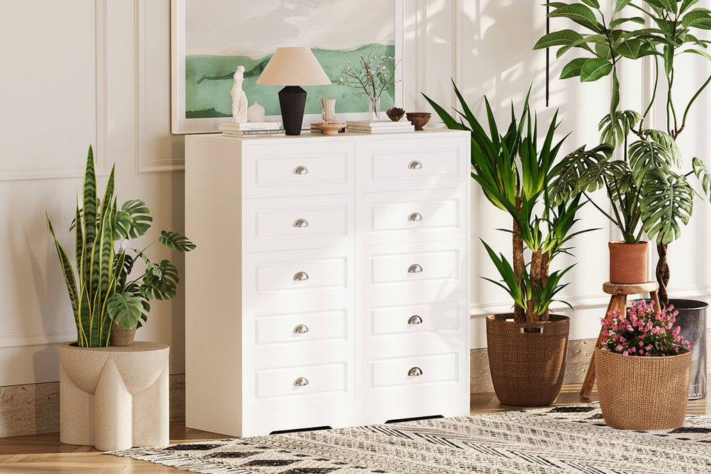 Walsunny Tall 5-Drawer Vertical Dresser for Bedroom Storage