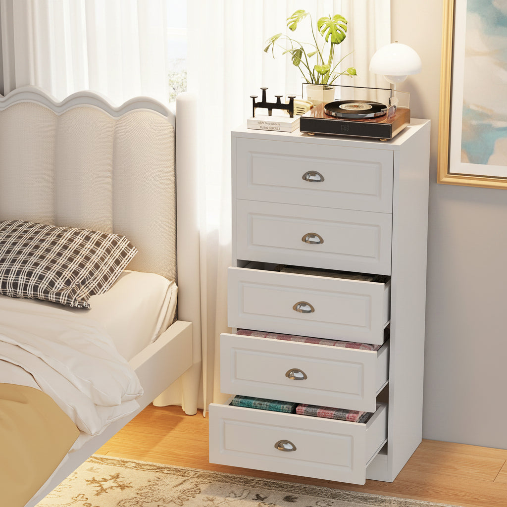 Walsunny Tall 5-Drawer Vertical Dresser for Bedroom Storage