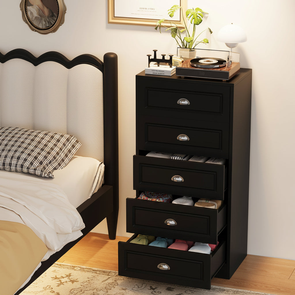 Walsunny Tall 5-Drawer Vertical Dresser for Bedroom Storage