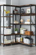 5-Tier L-Shaped Corner Bookshelf