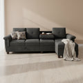Modern L-Shaped 4-Seat Sectional Sofa With Large Storage Ottoman by Walsunny