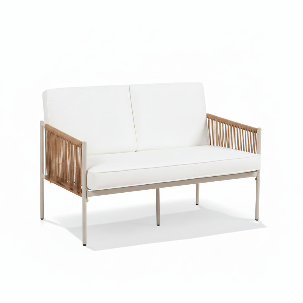 Outdoor Rattan Conversation Set Five Piece Patio Furniture