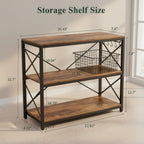 Kitchen Bakers Rack Coffee Bar Microwave Stand Storage Rack