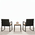 Outdoor Wicker Bistro Set Two Chairs Outdoor Patio Table