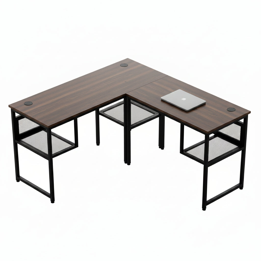 L Shaped Gaming Desk Home Office Fifty Inch Computer Table