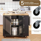Rolling Kitchen Island Table Storage Mobile Kitchen Cabinet