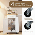 Rolling Kitchen Island Cart Storage Cabinet Mobile Kitchen