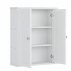 Bathroom Wall Mounted Cabinet Two Door Storage Organizer