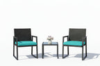 Outdoor Wicker Bistro Set Two Chairs Outdoor Patio Table