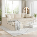 Cloud Modular Sectional Sofa L Shaped Corduroy Deep Seat