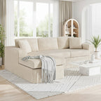 Cloud Modular Sectional Sofa L Shaped Corduroy Deep Seat