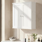 Bathroom Wall Mounted Cabinet Two Door Storage Organizer