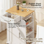 Rolling Kitchen Island Cart Storage Cabinet Mobile Kitchen