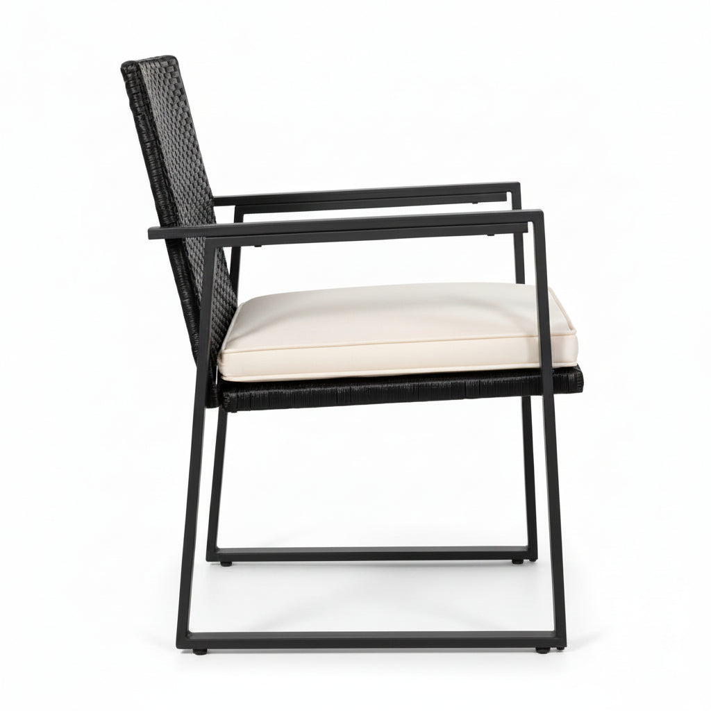 Outdoor Wicker Bistro Set Two Chairs Outdoor Patio Table