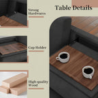 L Shaped Four Seat Sectional Sofa Storage Ottoman Couch