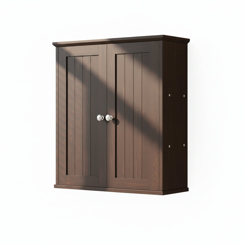 Bathroom Wall Mounted Cabinet Two Door Storage Organizer