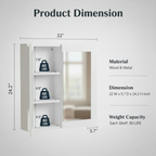 Bathroom Medicine Cabinet Mirror Two Door Storage Cabinet