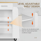 Rolling Kitchen Island Cart Storage Cabinet Mobile Kitchen