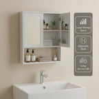 Bathroom Medicine Cabinet Mirror Two Door Storage Cabinet
