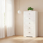 Tall Five Drawer Vertical Dresser Bedroom Storage Cabinet