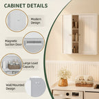 Bathroom Wall Mounted Cabinet Two Door Storage Organizer