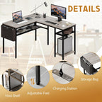 L Shaped Gaming Desk Home Office Fifty Inch Computer Table