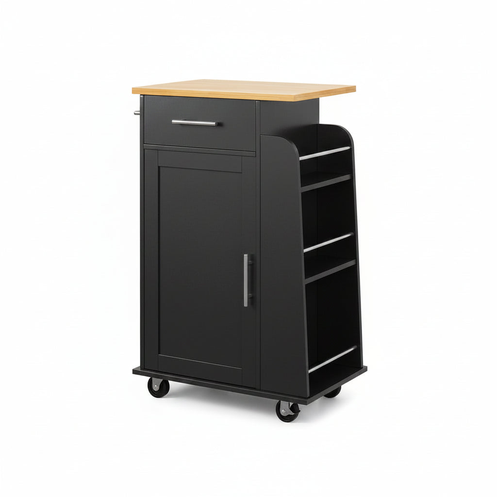 Rolling Kitchen Island Cart Storage Cabinet Mobile Kitchen