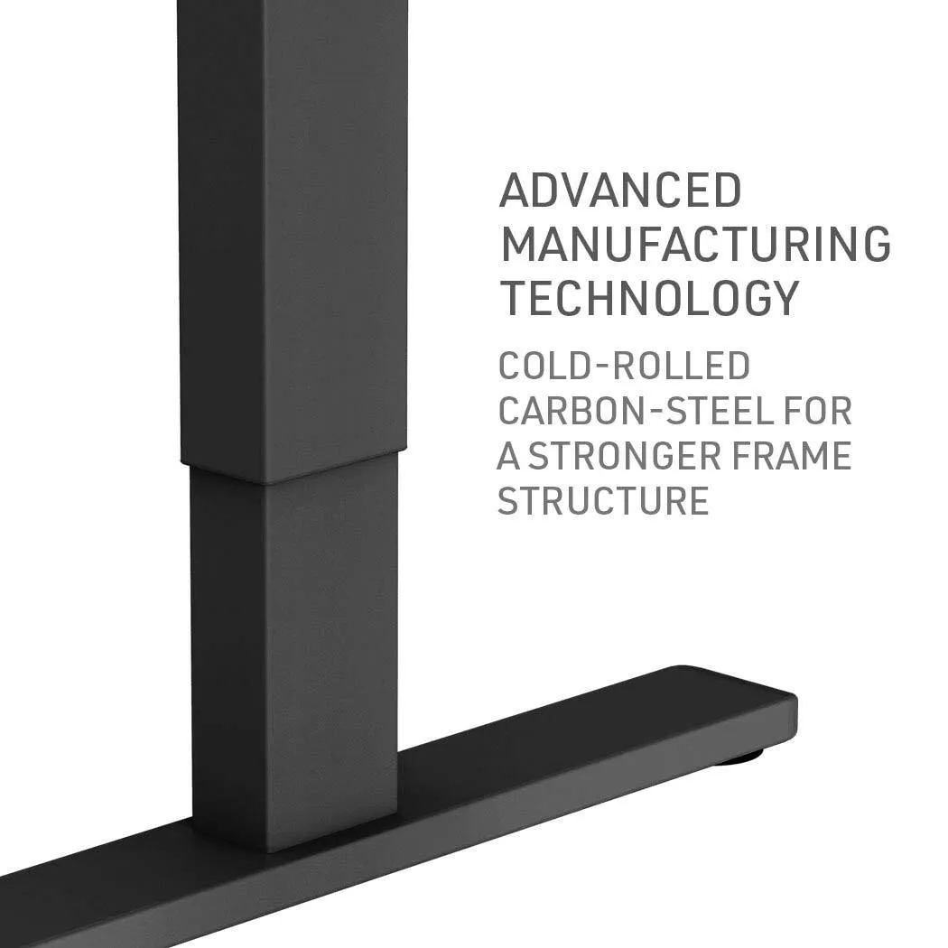 140x60cm Electric Sit-Stand Desk, Height Adjustable, 70kg Rated - Fortia