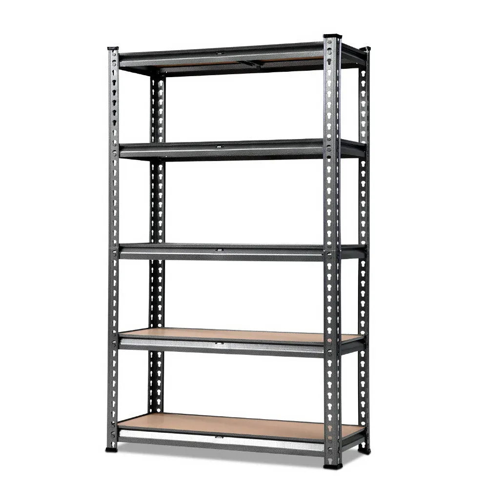 1.8M 5-Shelves Steel Warehouse Shelving Racking Garage Storage Rack Grey