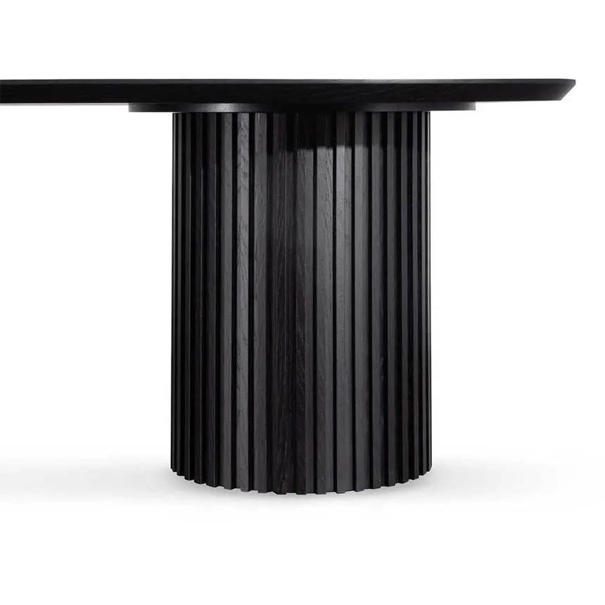 2.8m Wooden Dining Table - Black