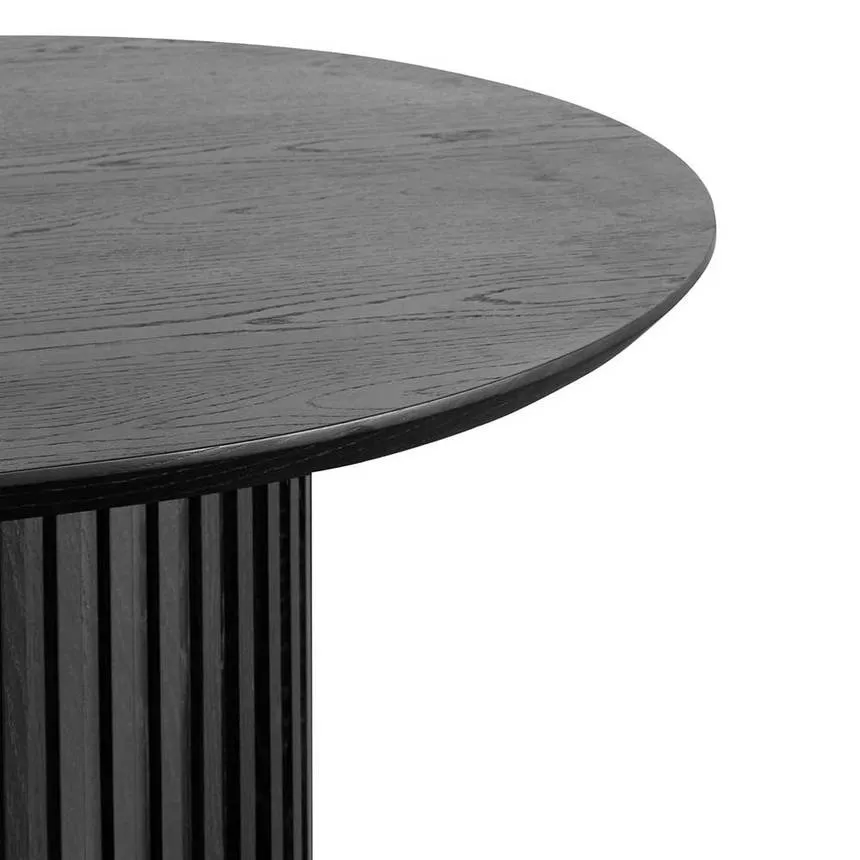 2.8m Wooden Dining Table - Black