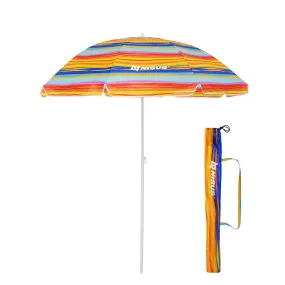 4 ft, 5 ft  Bright Folding Beach Umbrella with Carry Bag